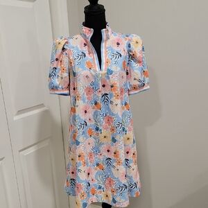 Umgee Blue Floral Dress